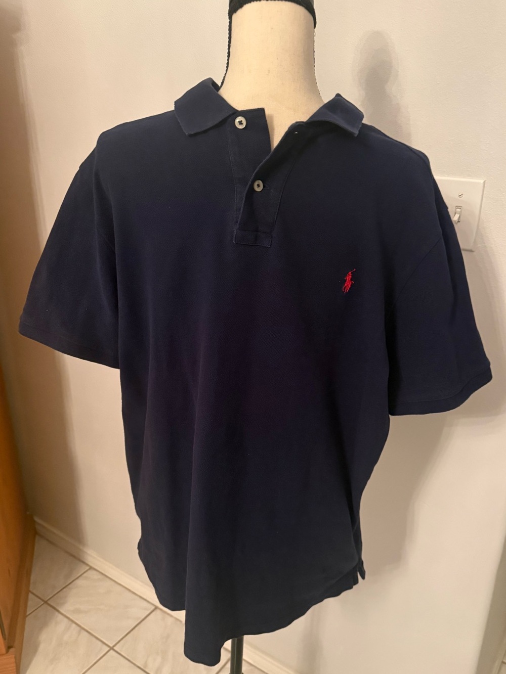 Ralph Lauren Polo Custom slim fit Navy Short-Sleeve Polo Shirt XL